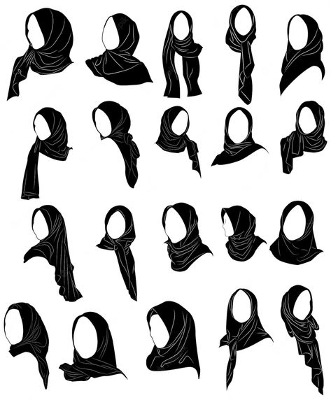 Premium Vector | Vector set drawing of muslim woman with hijab logo template icon hijab store muslim store Winter Fashion, Hijab Outfit, Outfit Essentials, Hijab Fashion Inspiration, Moda Fashion, Casual Hijab Outfit, Hijab Fashionista, Moda, Hijab Style Casual