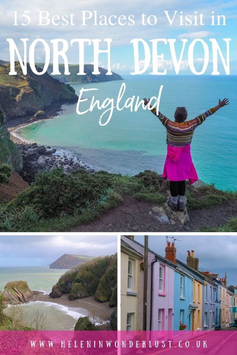 15 Awesome Things To Do in North Devon, England - Helen in Wonderlust Devon, Lake District, England, Seaside Towns, Popular Holiday Destinations, Places To Visit, British Seaside, Herefordshire, England Travel