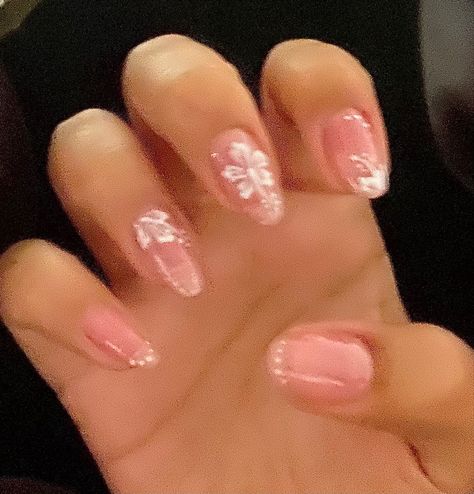 Acrylics, Pink Summer, Hibiscus, Pink Summer Nails, Blush Pink Nails, Summery Nails, Blush Nails, Cherry Nails, Nail Ideas For Summer