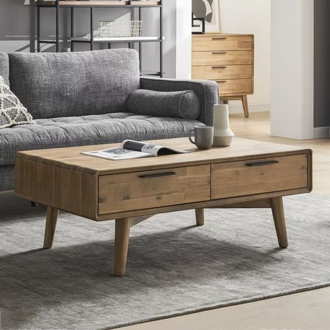 Best Round Coffee Table: West Elm Volume Round Storage Coffee Table | Best Coffee Tables With Storage Space 2022 | POPSUGAR Home Photo 3 Home Décor, Coffee Tables, Sofas, Modern Coffee Tables, Coffee Table With Drawers, Coffee Table Wood, Dining Room Furniture, Coffee Table With Storage, Stylish Coffee Table