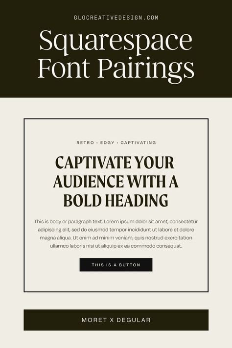 Choosing the best font pairing for your small business website doesn’t have to be hard! Dive into our website font guide where we’re sharing our top 10 Squarespace Website Font Combinations along with typography tips and best practices. From luxury serif fonts to modern sans serif and everything in between, you’ll be inspired to choose the best fonts for your next website projects.