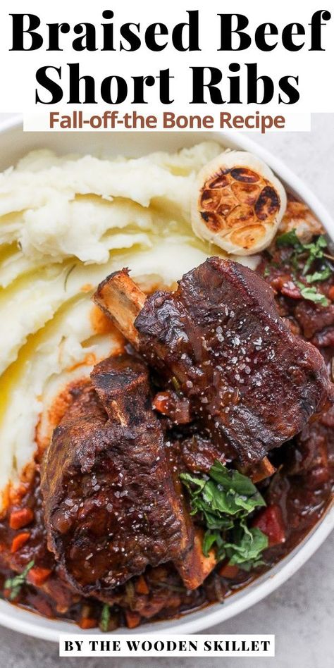 Fast And Delicious Dinner Recipes, Short Ribs Recipe Braised, Braised Short Ribs Easy, How To Braise Short Ribs, Roasted Short Ribs Oven, Beef Braising Short Ribs Recipe, Beef Back Rib Recipes, Braised Beef Short Rib Stroganoff, Short Beef Ribs In The Oven