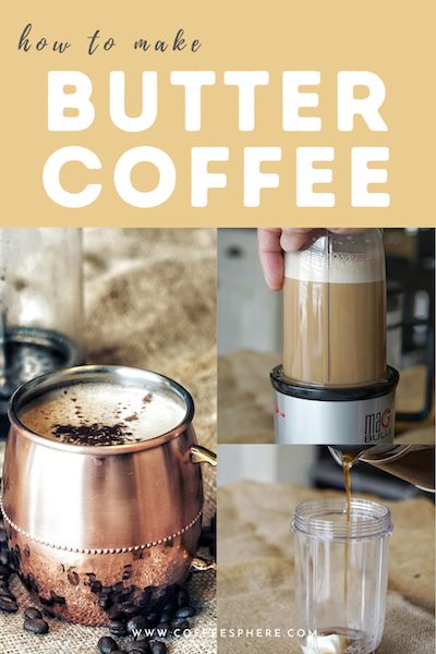 Butter Coffee is made by combining brewed coffee, butter, and coconut oil, and blending it in a blender. You can expect a cup of rich and creamy coffee, just like a latte. Here's how to make it. Coffee Recipes, Butter Coffee Recipe, Coffee Drink Recipes, Coffee Tea, Coffee Drinks, Easy Coffee Drinks Recipes, Coffee Brewing, Creamy Coffee, Ketogenic Coffee