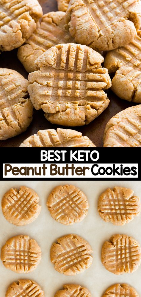 Low Carb Peanut Butter Cookies, Galletas Keto, 1000 Calorie, Low Carb Desserts Easy, Low Carb Cookies Recipes, Desayuno Keto, Keto Peanut Butter Cookies, Diet Cookies, Keto Desert Recipes