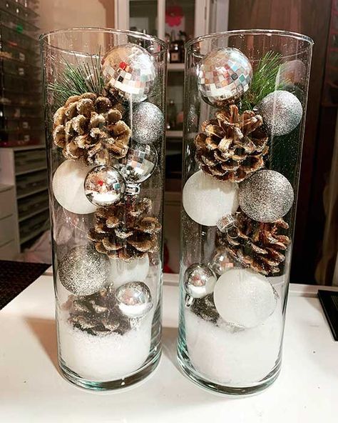 Diy, Crafts, Christmas Decorations, Christmas Decor Diy, Christmas Vases, Diy Christmas Decorations Easy, Christmas Tree Inspiration, Christmas Diy, Christmas Decorations For The Home