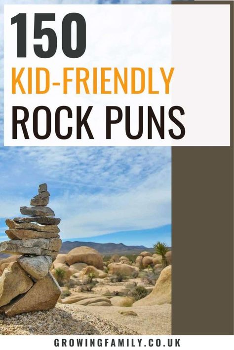 150 best rock puns and rock jokes to make you laugh - Growing Family Jokes, Ideas, Hard Rock, Crafts, Shirts, Design, Funny Jokes, Rock Puns, Rock Sayings