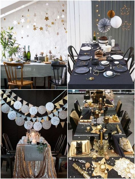 glamorous table decorations for new years eve Ideas, Crafts, Décor Ideas, Decoration, Retro, Decorations, New Years Eve Table Setting, New Years Eve Decorations, Table Decorations