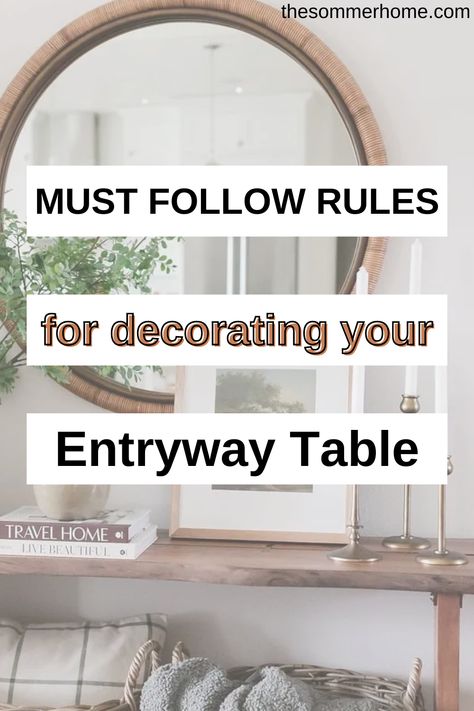 Design, Decoration, Inspiration, Home Décor, Entryway Console Table Decorating, How To Decorate Entryway Table, Console Table Decorating Entryway, How To Decorate Console Table, Farmhouse Console Table Decor