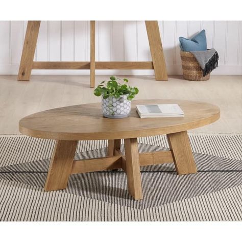 Modern Natural Wood Oval Coffee Table - On Sale - Bed Bath & Beyond - 39031510 Interior, Home Décor, Boho, Decoration, Aesthetic, Ideas Para, Dream, Future, Room