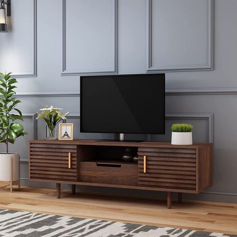【Assembly&Service】TV stands come with easy-to-follow instructions, numbered parts, and tools, You can finish in 30 minutes. Dimensions: 59” L*16” D*20” H. This TV entertainment center fits 55/60/65 inch TVs. $199 Home Entertainment, Studio, Tv Stand Set, Tv Stand With Storage, Midcentury Tv Stand, Mid Century Modern Tv Stand, Tv Stand Wood, Tv Console, Modern Tv Stand