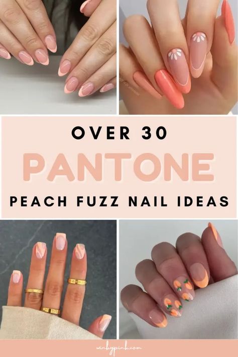 Over 30 Pantone Peach Fuzz Nail Ideas - Winky Pink Pink, Ideas, Pantone, Peach Colored Nails, Peach Nails, Nail Colour, Nail Colors, Peach Nail Art, Pink Nail Designs