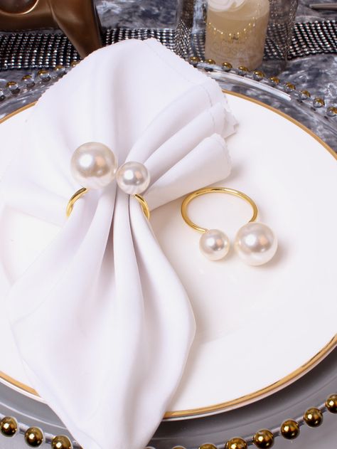 Rings, Napkin Rings Wedding, Modern Napkin Rings, Wedding Napkin Rings, Diy Table Decor, Table Decorations, Embellished, Bridal Shower, Diy Table