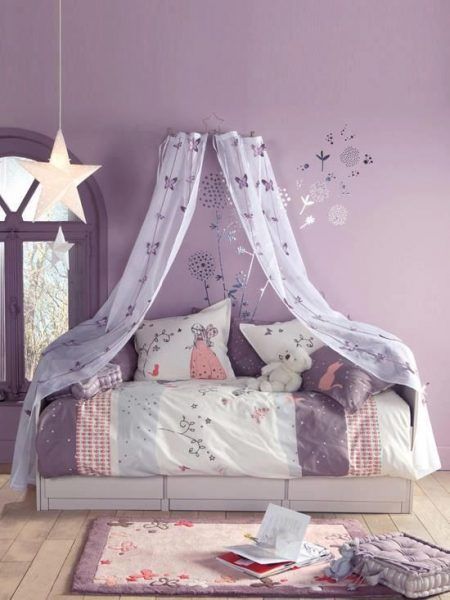 Purple Kids Bedroom, Pink Princess Room, Room Purple, Purple Girls Bedroom, Bedroom Purple, Bedroom Design Diy, Rest Room, Purple Bedrooms, Purple Bedroom