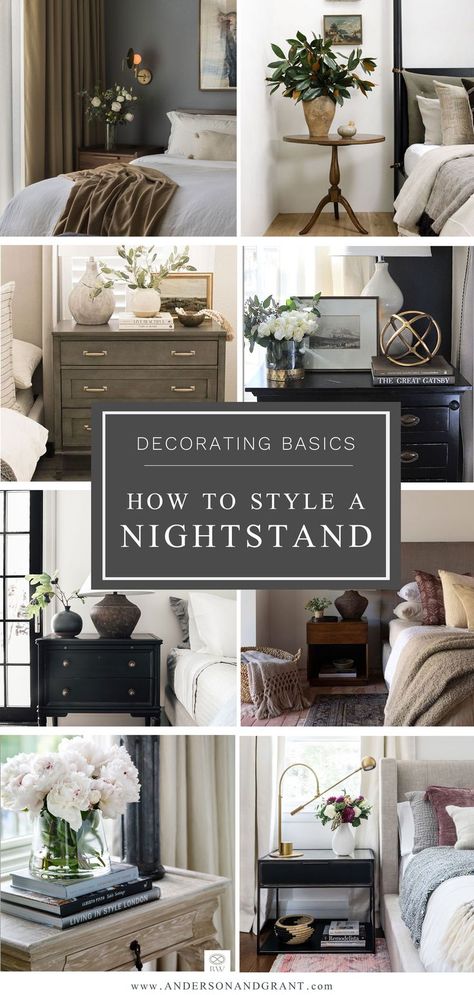 Inspiration, Design, Layout, Home Décor, Master Bedroom Nightstand, Nightstand Styling, Nightstand Decor, Guest Bedroom Decor, Master Bedroom Side Tables