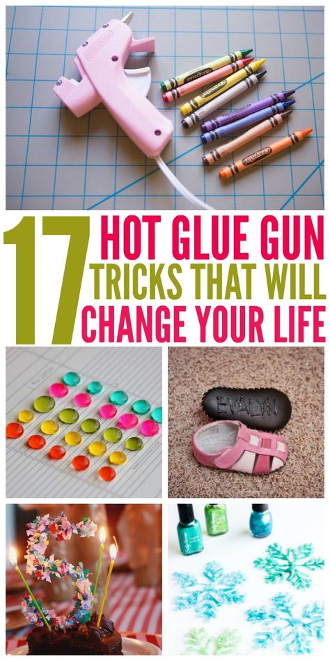 Life Hacks, Diy, Crafts With Hot Glue, Glue Gun Diy, Glue Gun Projects, Glue Gun Crafts, Hacks, Diy Crafts Hacks, Crafts Hacks