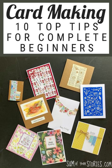 a selection of different handmade cards on a dark background Card Making Tips, Card Making Ideas For Beginners, Card Making Magazines, Card Making Supplies, Card Making Classes, Card Making Materials, Home Made Cards Ideas, Homemade Card Designs, Card Making Ideas Easy