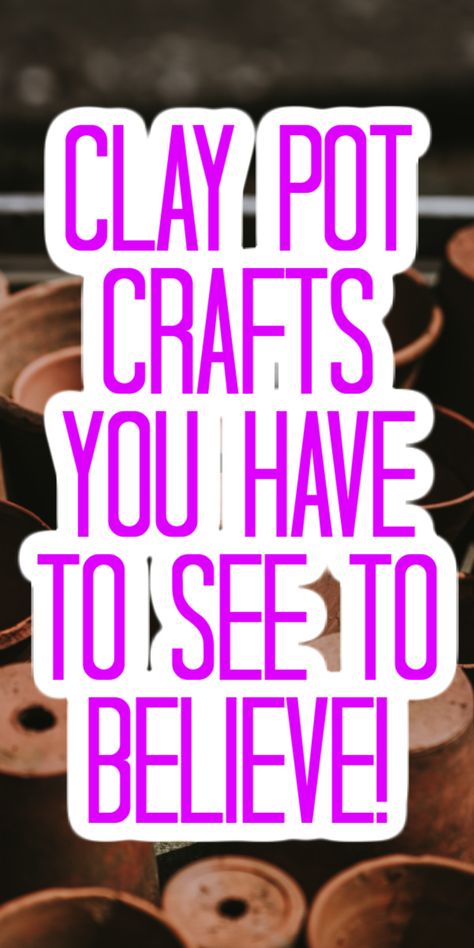 Over 40 clay pot crafts that you can make in 15 minutes or less! Grab your terra cotta pots and get started on these DIY projects! #crafts #claypots #spring #summer Yard Art, Gardening, Clay Pot Projects, Clay Pot Crafts, Clay Pots, Mini Clay Pot Crafts, Clay Pot People, Painted Clay Pots, Clay Flower Pots