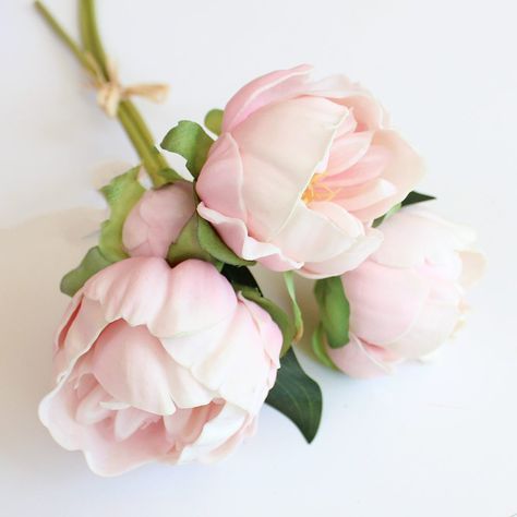 Real Touch Faux Flowers in Mini Peony Bundle in Pink<br>14" Tall Pink, Pink Peonies, Peonies, Flowers, Real Touch Flowers, Silk Flowers, Faux Flowers, Pink Wedding Flowers, Flower Power