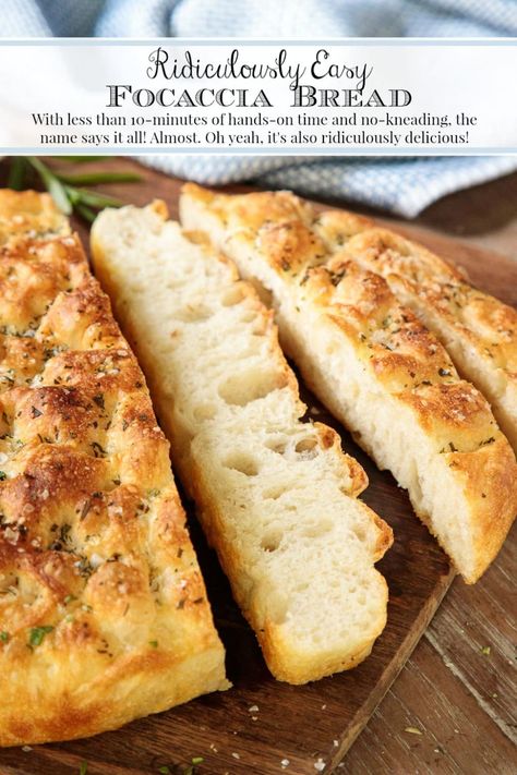 Pizzas, Biscuits, Naan, Courgettes, Easy Focaccia Bread Recipe, Bread Machine Recipes, Easy Bread, Homemade Bread, Easy Bread Recipes