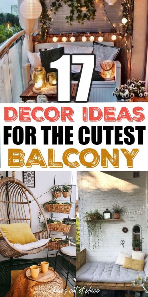 The absolute cutest decor ideas for the best-looking balcony and dreamy outdoor area! Get inspired with these awesome balcony ideas that will make for the perfect vibe for your home! Studio, Inspiration, Design, Decoration, Home Décor, Porches, Interior, Small Patio Decor, Small Balcony Decor