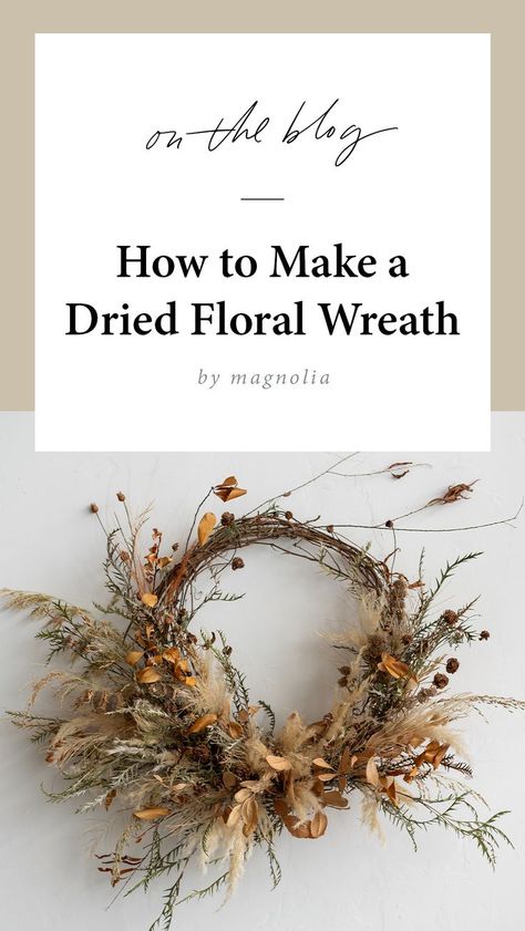 Floral, Diy, Wreaths, Dried Wreath, Diy Floral Wreath, How To Make Wreaths, Dried Floral Wreaths, Dried Flower Wreaths, Homemade Wreaths