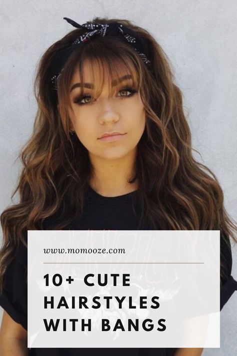 Looking for hairstyle inspiration? Check out these cute hairstyles with bangs that are trending this summer! #hairstyles #bangs #summerhair #cutehairstyles Dressing Table, Hair Styles, Cute Hairstyles For Medium Hair, Hairstyles For Medium Length Hair With Bangs, Hairstyles For Thin Hair, Hairstyles With Bangs, Bangs Updo, How To Style Bangs, Front Bangs Hairstyles