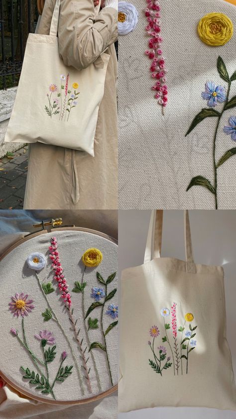 Crochet, Embroidery Patterns, Embroidery Bags, Embroidery And Stitching, Basic Embroidery Stitches, Hand Embroidery Designs, Hand Embroidery Stitches, Embroidered Bag, Embroidery Craft