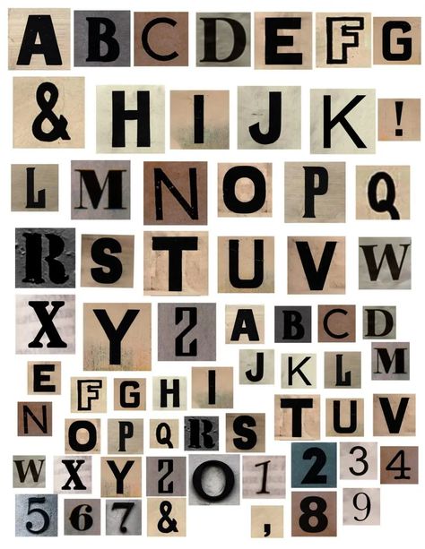 collage font for resource library Posters, Lettering Alphabet, Lettering, Letter Collage, Stickers, Printable Stickers, Bulletin Journal Ideas, Journal Stickers, Print