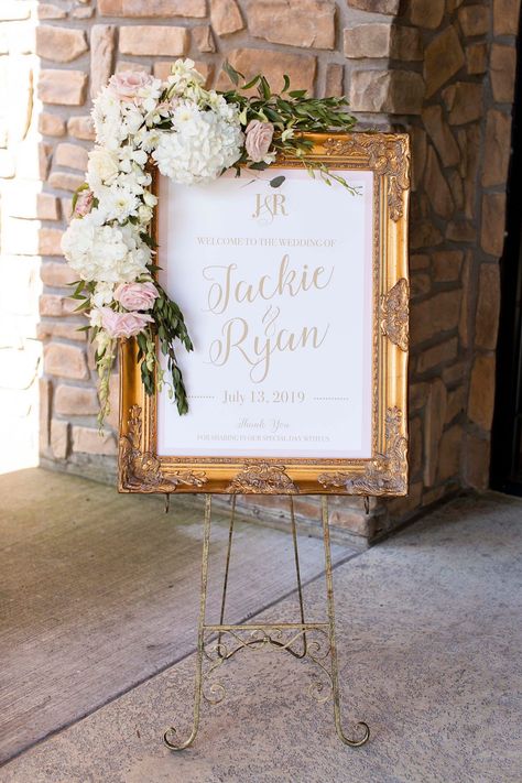 Wedding Decorations, Rustic Blush Wedding, Blush Pink Wedding Centerpieces, White And Gold Wedding Themes, Blush Wedding Decor, Blush Wedding Scheme, Blush Pink Wedding Decorations, Pink Wedding Sign, Wedding Welcome Signs