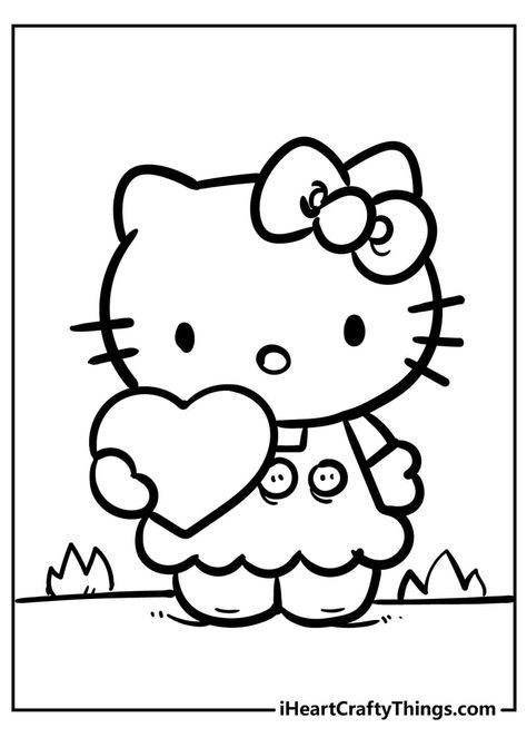 Cute And Sweet Hello Kitty Coloring Pages Diy, Colouring Pages, Hello Kitty Coloring, Hello Kitty Colouring Pages, Hello Kitty Drawing, Sanrio Hello Kitty, Hello Kitty Items, Hello Kitty Aesthetic, Cute Coloring Pages