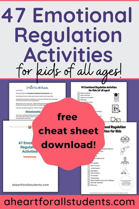 sample pages of emotional regulation activities pdf download cheat sheet for parents Emotional Development, Anxiety Activities, Emotional Intelligence Kids, Therapy Activities, Self Regulation Strategies, Social Skills Activities, Emotions Activities, Emotional Regulation, Feelings Activities