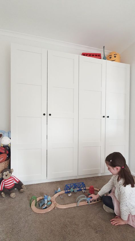 Diy, Ikea, Ideas, Playroom Organisation, Design, Kids Playroom Storage, Playroom Closet, Storage Kids Room, Playroom Cabinet