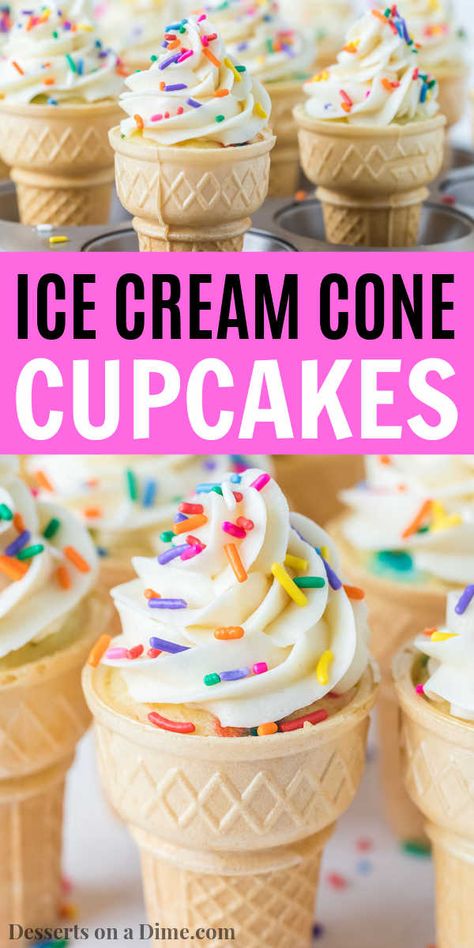 Desserts, Ice Cream Cone Cupcakes, Ice Cream Cupcakes, Ice Cream Cone Cake, Ice Cream Cone Cake Pops, Cupcake Ice Cream Cones, Ice Cream Party, Ice Cream Cone, Ice Cream Cake