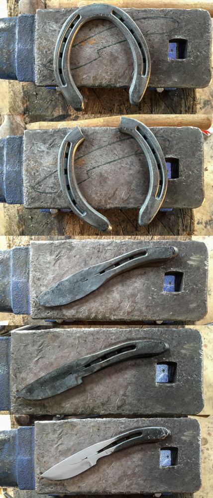 Hand forged horseshoe knife. Mark Winburn Knives Steampunk, Horseshoe Art, Metal, Forged Knife, Hand Forged Knife, Forging Knives, Hand Forged Iron, Blacksmithing Ideas, Forging Metal