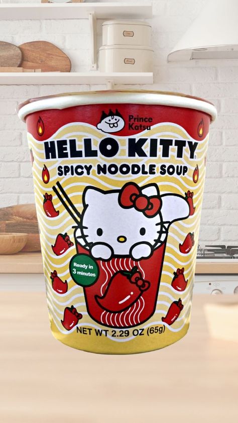Are you a Hello Kitty fan? A-Sha Hello Kitty Spicy Flavor Cup of Noodles are your cup of noodles.😉 Ramen, Noodles, Cute Food, Kawaii Cooking, Cup Noodles, Noodle, Sanrio Hello Kitty, Hello Kitty Items, Sanrio Shop