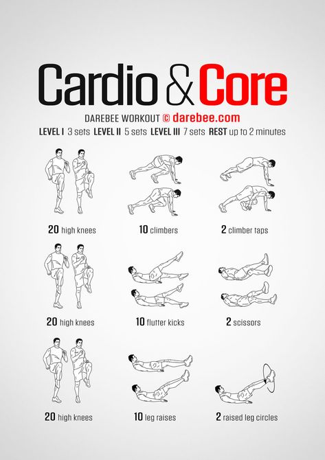 Cardio & Core Workout Fitness Workouts, Fitness, Cardio, Crossfit, Gym Workout Chart, Workout Chart, Workout Sheets, Gym Cardio, Mens Cardio Workout