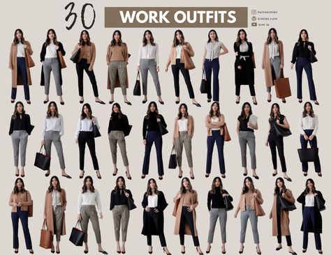 Looking to build a work capsule wardrobe? In this post, I will show you how you can put together and style 30 work outfits using just 18 pieces! Capsule Wardrobe, Business Capsule Wardrobe, Capsule Wardrobe Work, Workwear Capsule Wardrobe, Work Wardrobe Staples, Workwear Capsule, Work Clothes Women, Work Outfits Office, Capsule Wardrobe Basics