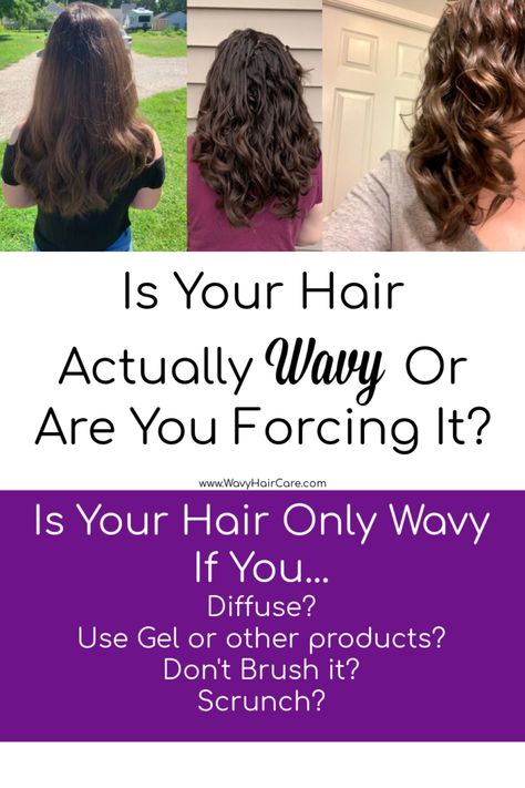Is Your Hair Actually Wavy Or Are You Forcing It? | Wavy Imposter Syndrome - Wavy Hair Care People, Types Of Curls, Type 2a Hair, Hair Porosity, Wavy Hair Care, Different Curls, Frizzy Hair Tips, Frizzy Wavy Hair, Curly Hair Routine