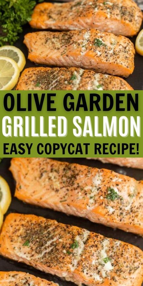 Salmon Recipes, Salmon, Summer, Olive Garden Recipes, Salmon Seasoning, Grilled Salmon, Garlic Herb, Salmon Dishes, Grilled Salmon Recipes