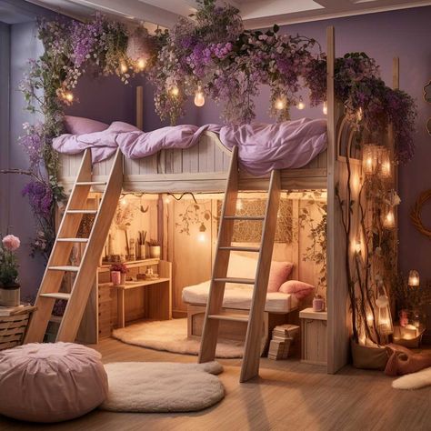 10+ Cute Loft Bed Ideas Perfect for Kids' Rooms • 333+ Images • [ArtFacade] Bunk Bed Rooms For Kids, Kids Room Bunk Beds Bedroom Ideas, Bunk Bed Girls Room Ideas, Kids Bedroom Bunk Bed, Kids Loft Beds, Cute Bunk Bed Ideas, Kids Bunk Beds, Girls Bunk Beds Room Ideas, Bunkbed Girls Room Ideas