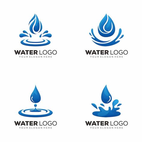 Mock Up, Tattoos, Logo Design Water, Water Drop Logo, Water Logo, Water Drop Vector, Logo Templates, Water Font, Drop Logo