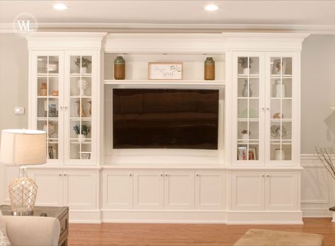 Wardrobes, Built In Shelves Living Room, Built In Entertainment Center, Built In Wall Units, Living Room Tv Cabinet, Built In Cabinets, Tv Unit, White Tv Unit, Wall Cabinets Living Room