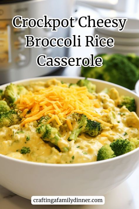Busy Mom's CrockPot Recipe: This Crockpot broccoli rice casserole is a time-saver. Cheesy, creamy, and a hit with the whole family. Perfect for those days when you're juggling a million tasks. A guaranteed crowd-pleaser that requires minimal effort. Crockpot Cheesy Broccoli Rice, Crockpot Cheesy Broccoli, Crockpot Cheesy Chicken Broccoli Rice, Crock Pot Broccoli Casserole, Crock Pot Cheesy Chicken Broccoli Rice, Crockpot Broccoli Casserole, Crockpot Broccoli And Cheese Casserole, Crockpot Chicken Broccoli Casserole, Crockpot Broccoli Rice Cheese Casserole
