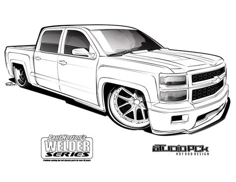 crewd-coloring page Graffiti, Custom Cars, Customised Trucks, Chevy Trucks, Car Cartoon, Car Drawings, Car Art, Car Design Sketch, Custom Trucks
