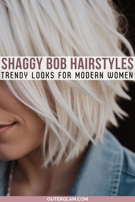 Discover the hottest Shaggy Bob Hairstyles that redefine modern chic! Perfect for women looking to refresh their look with a trendy twist. Ideas, Medium Shaggy Bob, Medium Shag Haircuts, Medium Shaggy Haircuts, Shaggy Layered Bobs, Medium Choppy Bob, Shaggy Medium Hair, Long Shaggy Bob, Medium Shaggy Hairstyles