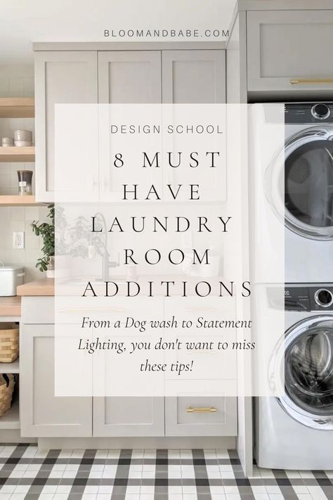 I know firsthand how important having a functional and well-designed laundry room is. Here are some must-have laundry room additions that I highly recommend for every home! Laundry Room Off Of Garage, Laundry Room Inspiration Small, Designing A Laundry Room, Utility Room Must Haves, Laundry Room Features, Laundry And Kitchen Together Ideas, Amazing Laundry Rooms, Revere Pewter Laundry Room, Long Narrow Laundry Room Ideas Layout