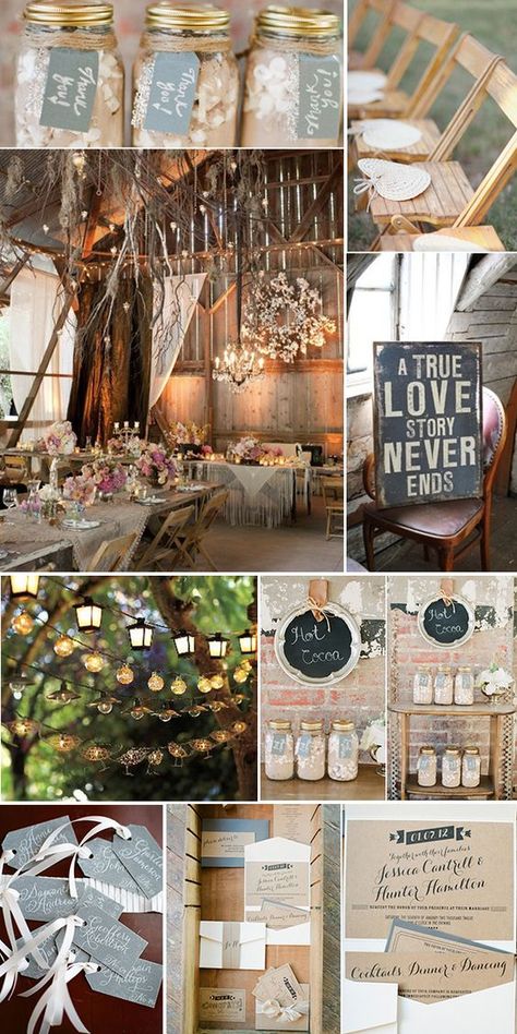 Rustic Gray, Pink & Natural Wood Ideas / http://www.himisspuff.com/country-rustic-wedding-ideas/2/ Autumn Wedding, Wedding Decor, Wedding Decorations, Wedding Venues, Wedding Receptions, Wedding Ideas, Rustic Country Wedding, Rustic Wedding, Country Wedding