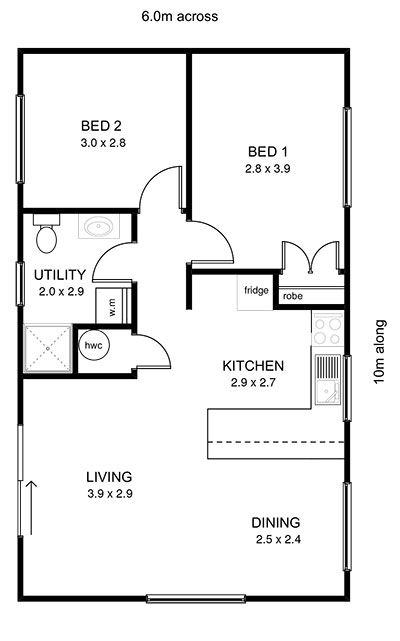 House Plans, House Floor Plans, Tiny House Design, Small House Floor Plans, Apartment Plans, Mini House Plans, Small House Design, Apartment Floor Plan, House Layouts