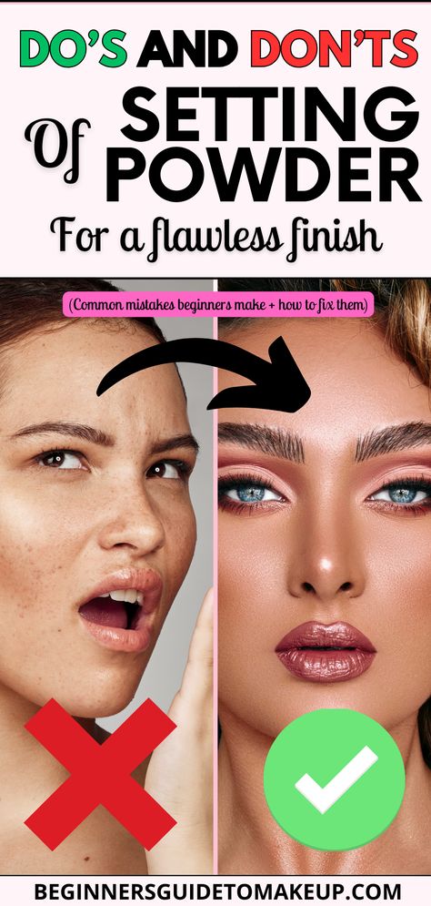 😡 Ugh, Setting Powder Struggles? No More! 💄 Get Ready to SLAY with These Makeup Tips and DO's & DON'Ts! Today, you’ll learn everything you need to know about common mistakes beginners make when using pressed setting powder, and how to fix that for a flawless, even finish. Let’s dive in and get your makeup game on point! ✨ Say goodbye to cakey disasters and hello to FLAWLESS finish! 💁‍♀️ #SettingPowderSOS #MakeupMistakes #FixItWithTips #FlawlessFinish #BeautyHacks #MakeupGuru Make Up Tips, How To Apply Makeup, Best Drugstore Setting Powder, Makeup Setting Powder, Setting Powder Brush, Powder Vs Liquid Foundation, Loose Powder, Makeup Coverage, Putting On Makeup