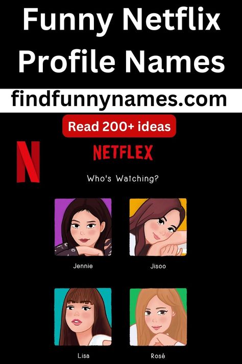 Funny Netflix Profile Names are the perfect way to add a touch of humor to your social media presence. Whether you're looking to showcase your witty personality with funny Netflix usernames or simply make your friends laugh, these profile names are sure to do the trick. #NetflixProfiles #HumorOverload #NetflixLaughs #netflix #Netflixusernames Friends, Humour, Reading, Funny Usernames, Funny Names, Netflix Profile Names Ideas, Netflix Users, Netflix Humor, Witty